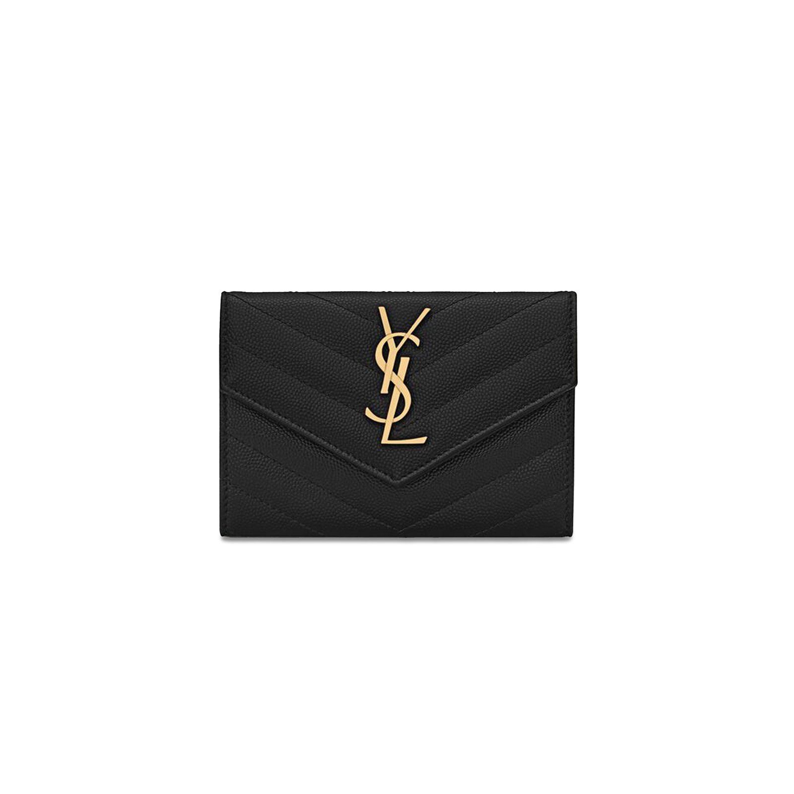358de13dd148a52a35162bfada20b1991abbc08f YSL CASSANDRE MATELASS� SMALL ENVELOPE WALLET IN GRAIN DE POUDRE LEATHER�414404BOW011000 (13.5*9.5*3cm) - Image 1