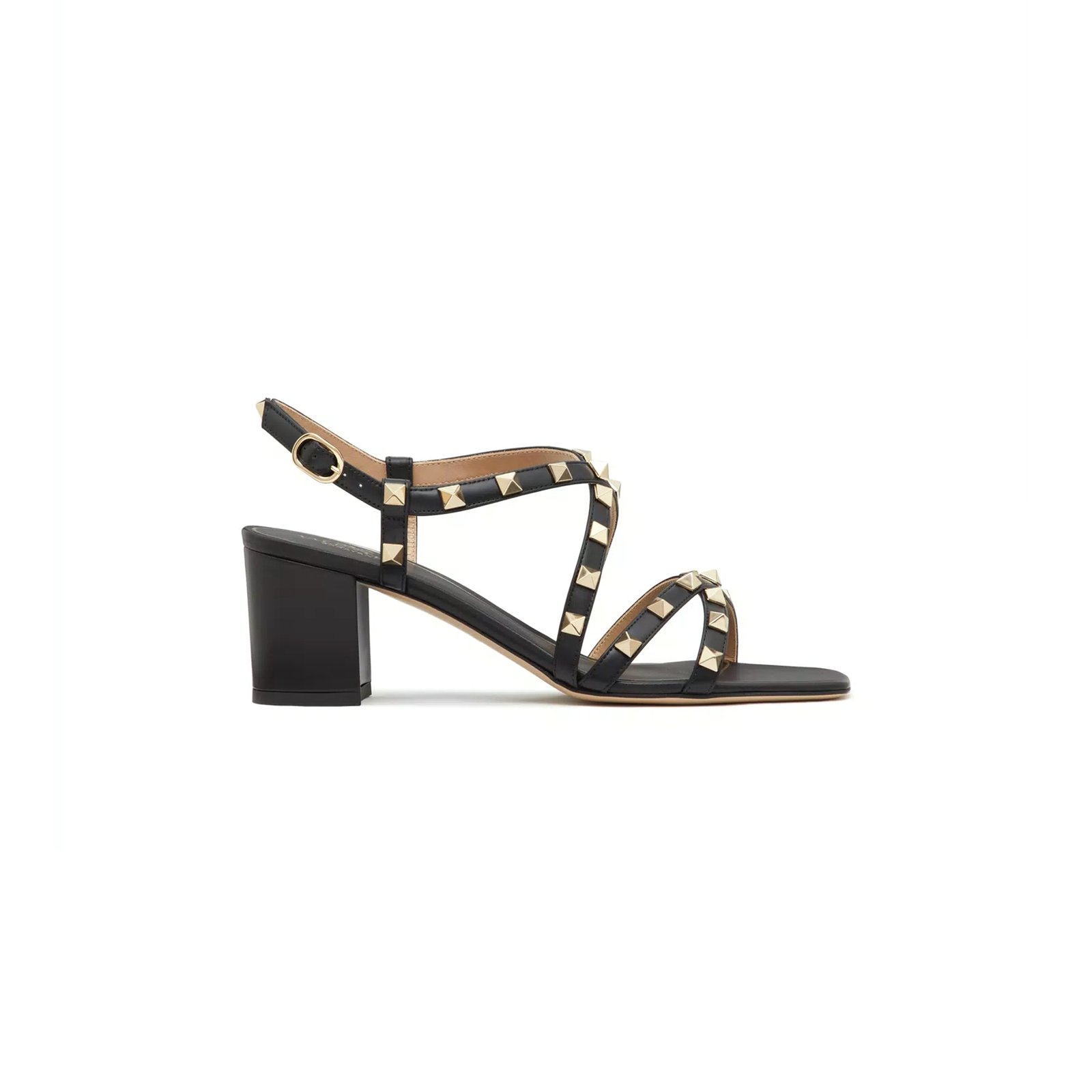 35bf1781e4691c053dae6d7813b924f40223f022 VALENTINO ROCKSTUD CALFSKIN SANDAL WITH STRAPS 60MM 5W2S0HR7VOD_0NO - Image 1