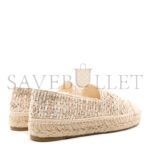 CHANEL TWEED LAMBSKIN CC ESPADRILLES BEIGE G29762 - Image 4