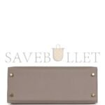 HERM�S MASTER KELLY SELLIER 28 GRIS ASPHALTE VERSO EPSOM BRUSHED GOLD HARDWARE (28*22*10cm) - Image 5