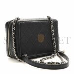 CHANEL LAMBSKIN QUILTED COCO CLICK BAG BLACK AS4817 (16*11.5*6cm) - Image 4