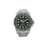 ROLEX STAINLESS STEEL 41MM OYSTER PERPETUAL SUBMARINER DATE "KERMIT" WATCH BLACK 126610LV