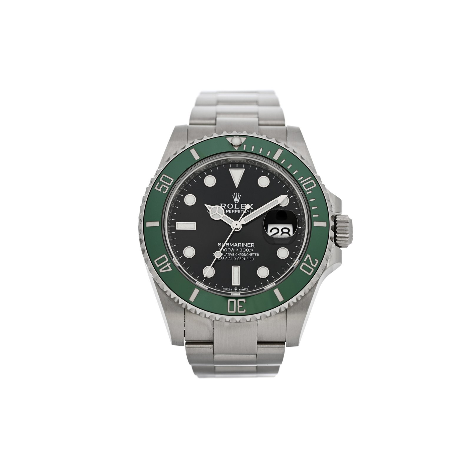 39e9f5d4e59e85511a49bfcaa8ffe177b3ecf5c9 ROLEX STAINLESS STEEL 41MM OYSTER PERPETUAL SUBMARINER DATE "KERMIT" WATCH BLACK 126610LV - Image 1