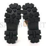 PRADA SPAZZOLATO ROIS METAL TRIANGLE LOGO MENS MONOLITH 55MM LOAFERS 6 BLACK - Image 4