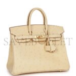 HERM�S MASTER BIRKIN 25 OSTRICH LEATHER MILK TEA COLOR GOLD BUCKLE H041944CK98 (25*20*13cm) - Image 3