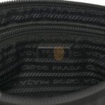 PRADA TESSUTO NYLON SAFFIANO WRISTLET BLACK (23*14cm) - Image 5