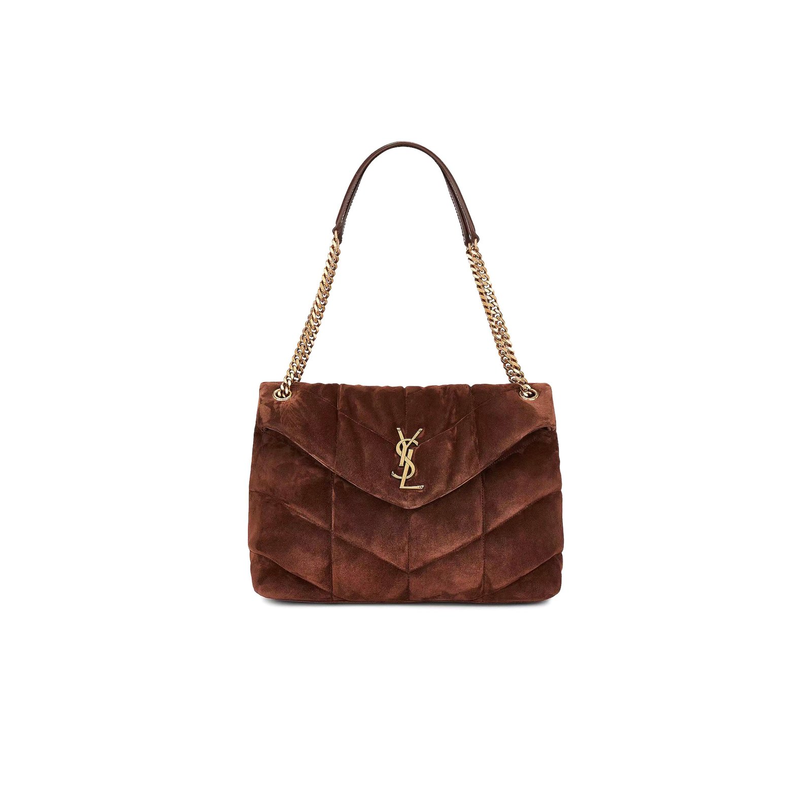 3c5c6a4990dc23a9d3abfa96c561a6903176bb78 YSL PUFFER MEDIUM IN SUEDE 577475154360 (35*23*13.5cm) - Image 1