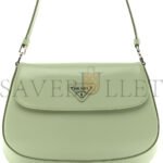 PRADA SPAZZOLATO CLEO FLAP SHOULDER BAG ACQUA (22*17*3cm) - Image 4