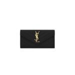 YSL CASSANDRE MATELASS� LARGE FLAP WALLET IN GRAIN DE POUDRE LEATHER�372264BOW011000 (19*11*3cm)