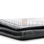 PRADA CALFSKIN CONTINENTAL FLAP WALLET BLACK (19*9*3cm) - Image 4