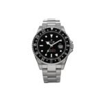 ROLEX STAINLESS STEEL 40MM OYSTER PERPETUAL DATE GMT MASTER II WATCH BLACK 16710