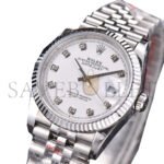 ROLEX DATEJUST GMF WHITE DIAL DIAMOND MARKER JUBILEE BRACELET WATCH 126334 - Image 2