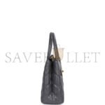 CHANEL GREY QUILTED AGED CALFSKIN MINI KELLY BRUSHED GOLD HARDWARE AS4416 (19*13*7cm) - Image 5