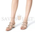 VALENTINO ROCKSTUD METALLIC CALFSKIN LEATHER SLIDE SANDAL 60MM 5W2S0C47JXH_S69 - Image 2