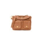 CHANEL SHINY CALFSKIN QUILTED SUPPLE TWINS SMAL HOBO BAG BROWN (24.5*19*5cm)