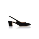 MANOLO BLAHNIK ALLURASAN BLACK SUEDE SLINGBACK PUMPS 121-1799-0001
