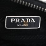 PRADA TESSUTO NYLON SAFFIANO MINI RE-EDITION 2005 BAG BLACK (22*17*6cm) - Image 5