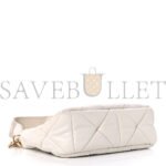 PRADA NAPPA NYLON QUILTED PATCHWORK SYSTEM FLAP BAG WHITE (20*15*8cm) - Image 3