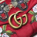 Gucci Anniversary GG Marmont Small Panther Velvet Shoulder Bag 443496 - Image 5