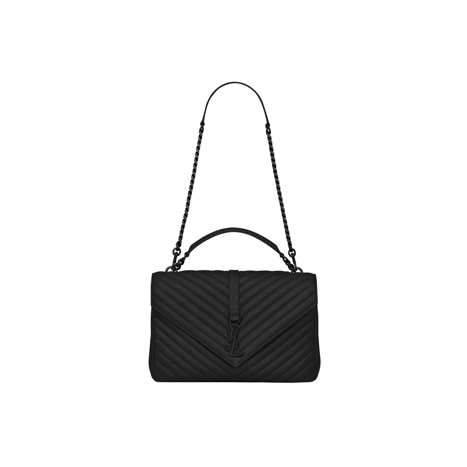 42c92676b98ea796d6dfe7e752567f2f4f97fb98 YSL COLLEGE LARGE CHAIN BAG IN QUILTED LEATHER 487212BRM081000 (32*20*8.5cm) - Image 1
