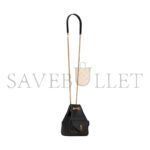 YSL JOE MINI BLACK QUILTED MONOGRAM BUCKET BAG 7607451EL071000 (19*13*13cm) - Image 2
