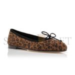 MANOLO BLAHNIK VERALLI BROWN SUEDE ANIMAL PRINT BALLERINA FLATS 423-1762-0001 - Image 2