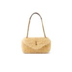 YSL CALYPSO SHEARLING CHAIN SHOULDER BAG 734153682974 (26*14*7cm)