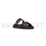 FENDI FEEL BLACK NAPPA LEATHER SLIDES 8X8710ABOHF0ABB - Image 2