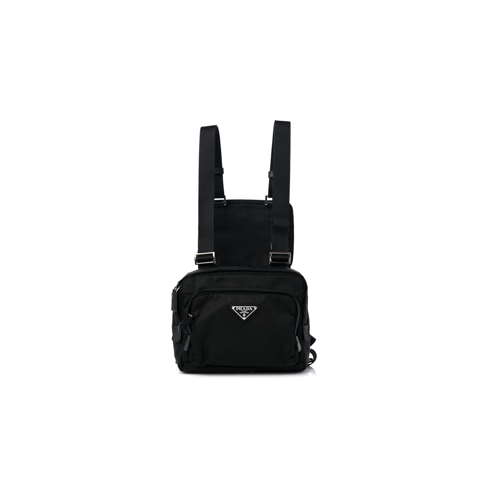 4598a61d8dcc19fd25e6af168908bf456e086f67 PRADA TESSUTO NYLON MONTAGNA HARNESS BAG BLACK (22*18*5cm) - Image 1