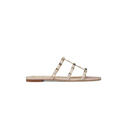 VALENTINO ROCKSTUD FLAT SLIDE SANDAL 5W2S0C49VOD_P45
