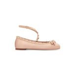 VALENTINO ROCKSTUD SATIN BALLERINA 4W2S0HB6SWH_GF9