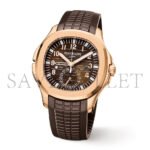 PATEK PHILIPPE AQUANAUT ROSE GOLD TRAVEL TIME BROWN DIAL COMPOSITE MEN��S WATCH 5164R-001 - Image 2