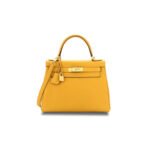 HERM�S MASTER KELLY 28 AMBER YELLOW WITH GOLD HARDWARE (28*22*10cm)
