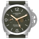PANERAI LUMINOR 1950 GMT GREEN DIAL MS DHONI EDITION WATCH PAM01056 - Image 3
