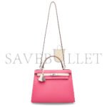 HERM�S MASTER ROSE AZAL�E & CRAIE EPSOM LEATHER SELLIER KELLY 25 WITH BRUSHED PALLADIUM HARDWARE (25*17*7cm) - Image 2