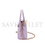 CHANEL PURPLE QUILTED AGED CALFSKIN MINI KELLY BAG AGED GOLD HARDWARE AS4416 (19*13*7cm) - Image 3