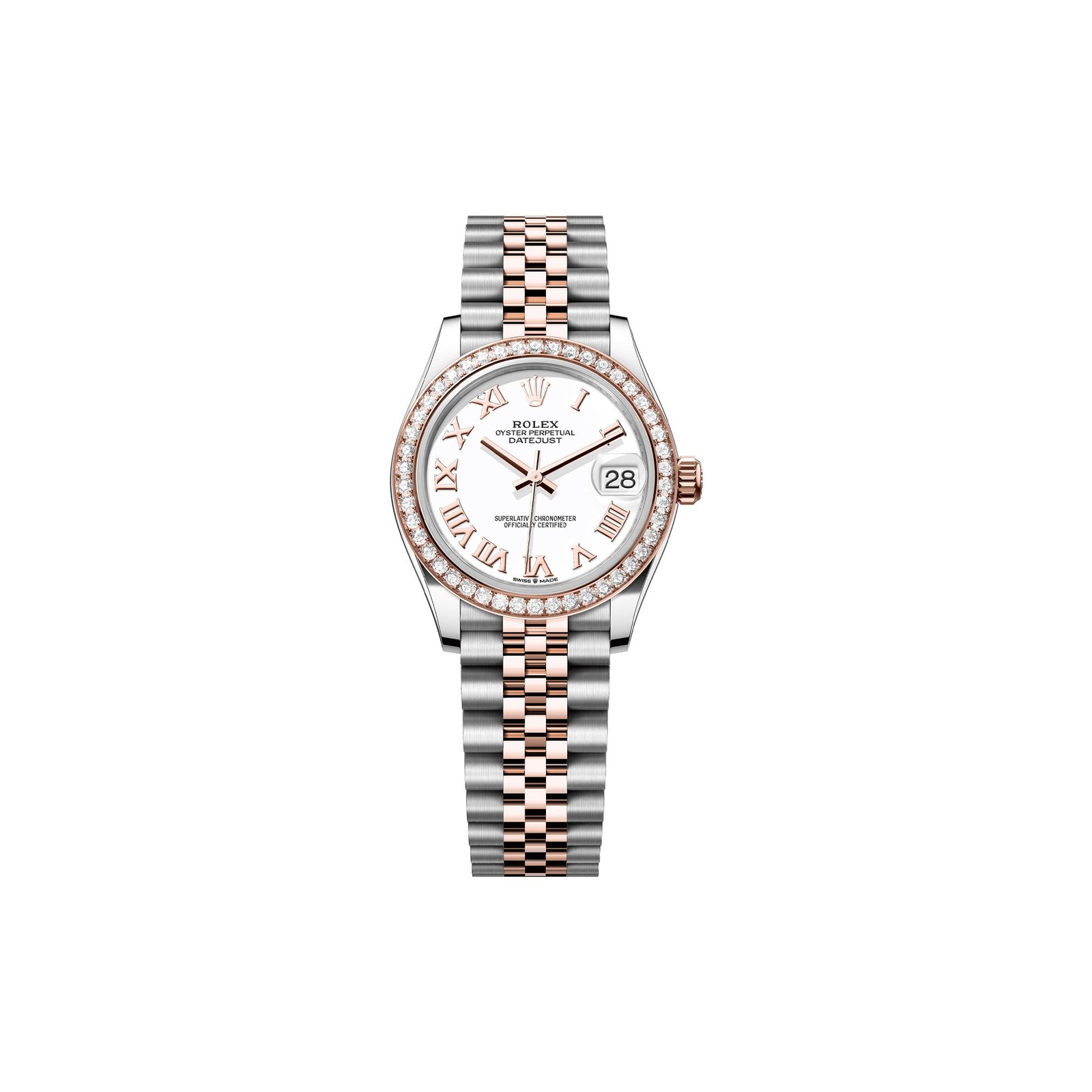 48d8c5616659d6e2915431db9e1d618b29f1ba0b ROLEX DATEJUST 31 OYSTER, 31 MM, OYSTERSTEEL, EVEROSE GOLD AND DIAMONDS WATCH 278381RBR - Image 1