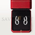 CARTIER LOVE WHITE GOLD EARRINGS, TRANSFORMABLE, SEMI-PAVED N8515242 - Image 5