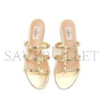 VALENTINO ROCKSTUD LAMINATED NAPPA SLIDE SANDAL 6W2S0C49QKH_I8M - Image 5