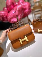 Hermès Constance cowhide leather Gold hardware Black size: 24cm/20cm