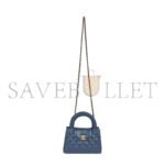 CHANEL KELLY SHOPPER BLUE SHINY AGED CALFSKIN BRUSHED GOLD HARDWARE AS4416 (19*13*7cm) - Image 2