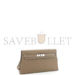 HERM�S MASTER KELLY ELAN MADAME ELEPHANT GREY SILVER BUCKLE SHOULDER BAG (27.5*15*5cm) - Image 2