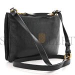 PRADA VITELLO DAINO DOUBLE ZIP CROSSBODY BAG BLACK (24*17*2cm) - Image 2