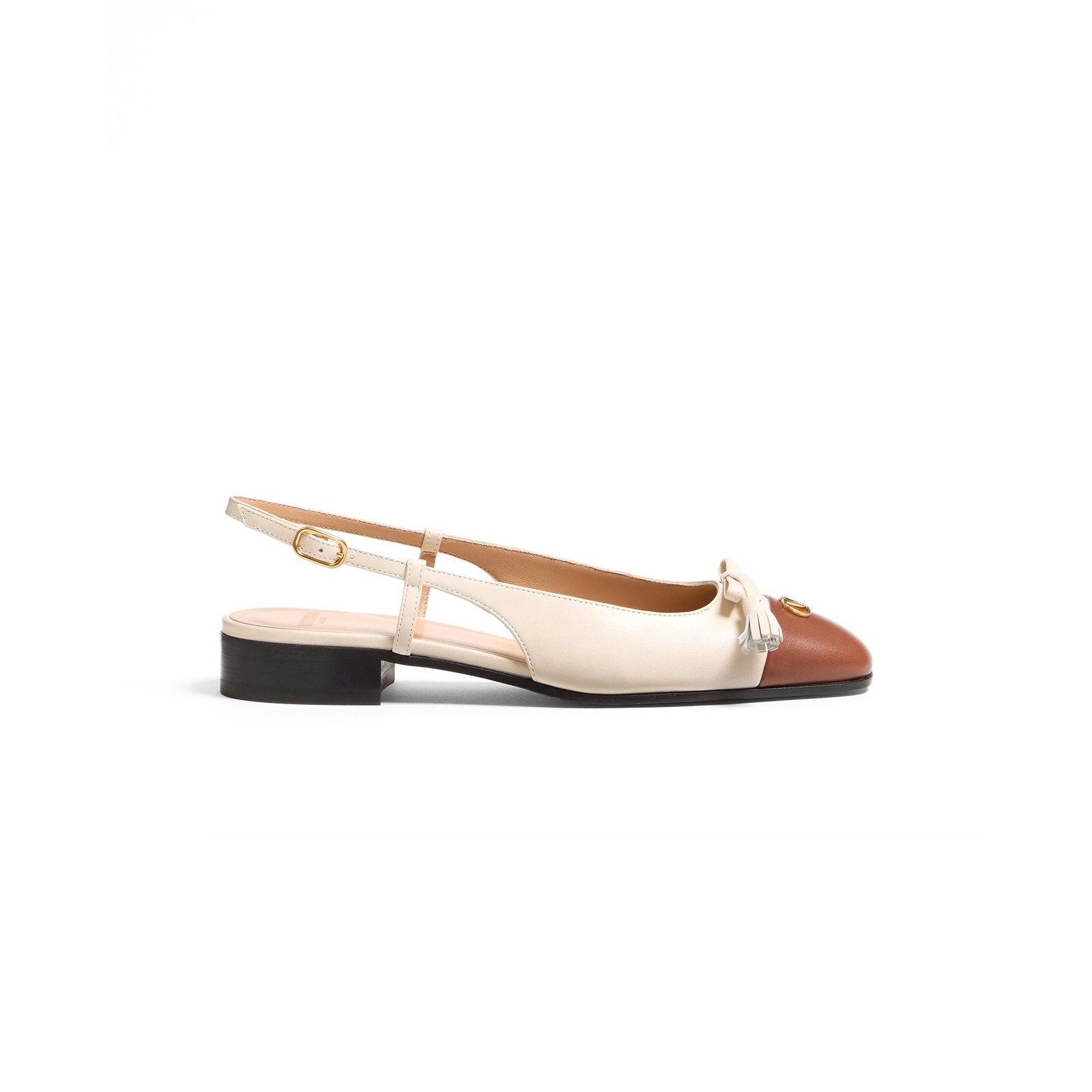 4d90a2bb9763a259e2dd82897ec749f145a1965f VALENTINO VALET DU ROI KID SLINGBACK BALLERINA 25MMM 6W0S0MH0DDT_AHA - Image 1