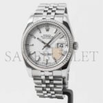 ROLEX DATEJUST WHITE INDEX 18K WHITE GOLD FLUTED BEZEL 36MM WATCH 116234 - Image 2