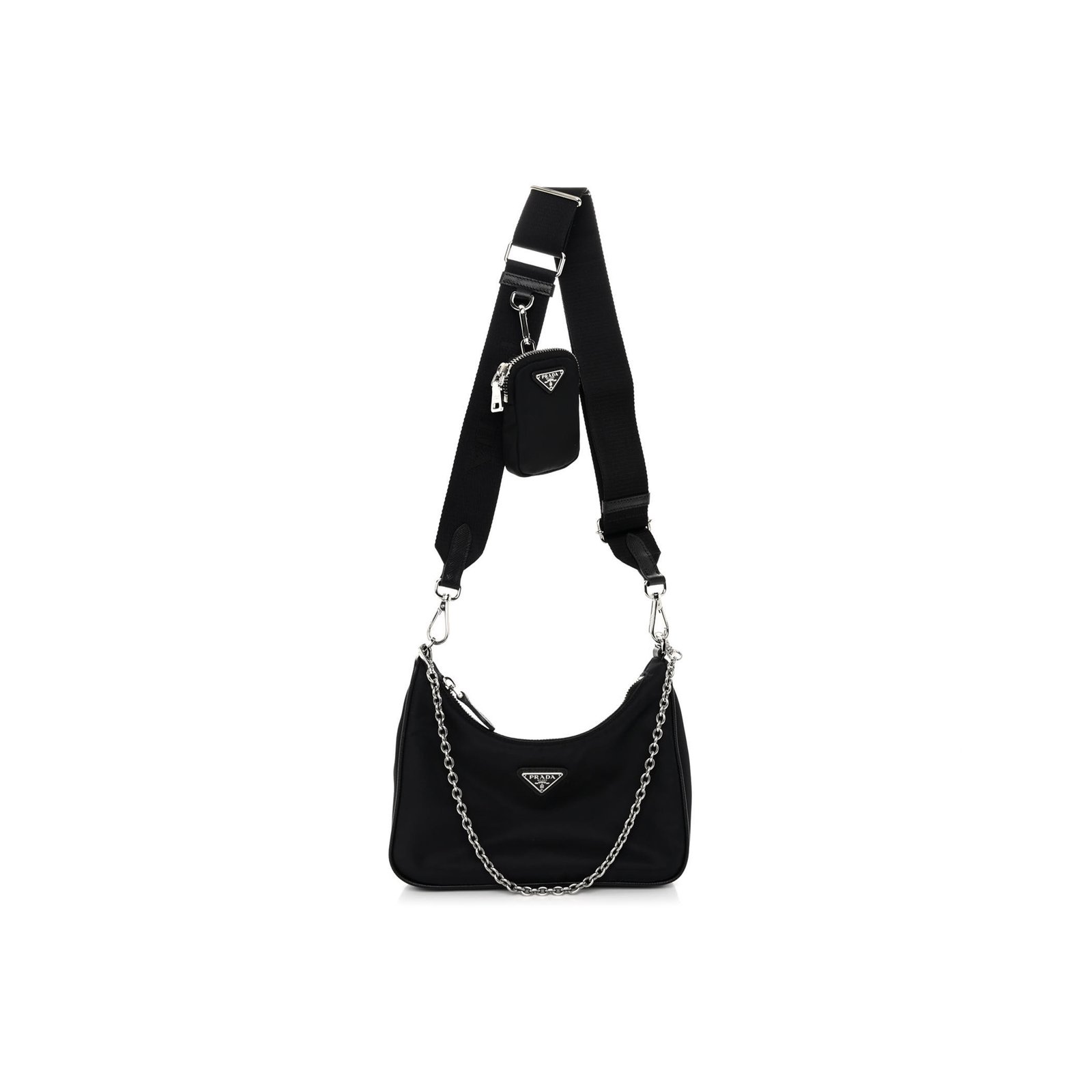 4db2793b069b16d39502c5f62914e8e8f8700221 PRADA NYLON RE-EDITION 2005 SHOULDER BAG BLACK (23*14*8cm) - Image 1