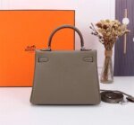 Hermès Kelly Togo Calf Sliver hardware Elephant grey size: 25Cm/ 28Cm - Image 2