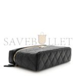 CHANEL CAVIAR QUILTED LONG CC VANITY CLUTCH WITH CHAIN BLACK (19.5*17*5cm) - Image 4