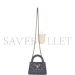 CHANEL GREY QUILTED AGED CALFSKIN MINI KELLY BRUSHED GOLD HARDWARE AS4416 (19*13*7cm) - Image 2