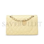 CHANEL YELLOW CALFSKIN CLASSIC DOUBLE FLAP MEDIUM AS0001 (25*15*6cm) - Image 2